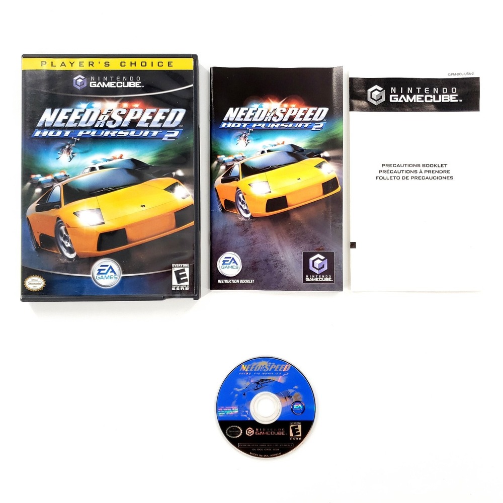 Need for Speed: Hot Pursuit 2 (Nintendo GameCube, 2002) Complete Near Mint Disc